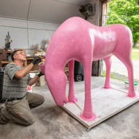 Braintree sculptor Karen Petersen creates a Morgan horse cast in bronze for the Veteran’s Memorial Cemetery in Randolph Center.